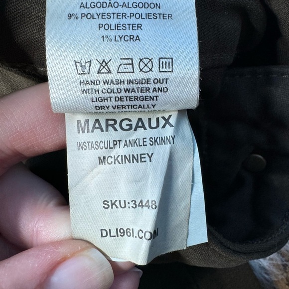 DL1961 Margaux Instasculpt Ankle Skinny McKinney Olive - Picture 5 of 7